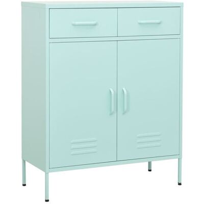 Non communiqué Armoire de rangement Vert menthe 80x35x101,5 cm Acier Bleu - Publicité Non communiqué Armoire de rangement Vert menthe 80x35x101,5 cm Acier Bleu - Publicité