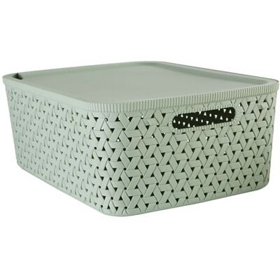 Non communiqué Atmosphera - Panier de rangement tressé avec couvercle TRESSY - Vert - Tressy Vert - Publicité Non communiqué Atmosphera - Panier de rangement tressé avec couvercle TRESSY - Vert - Tressy Vert - Publicité
