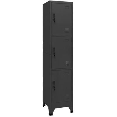 Armoire à casiers vidaXL Anthracite en acier Mobilier de bureau - Publicité Armoire à casiers vidaXL Anthracite en acier Mobilier de bureau - Publicité