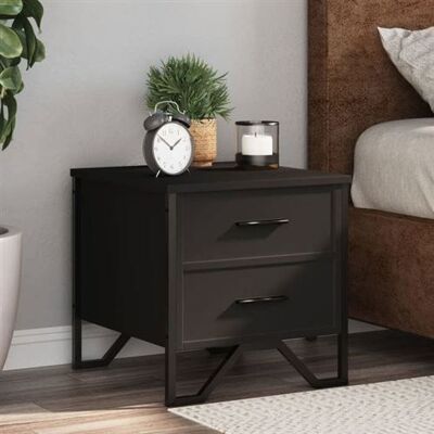 Non communiqué vidaXL Tables de chevet 2 pcs noir 40x41x40 cm bois d'ingénierie, table d'appoint, armoire de lit, table d'appoint pour la 848505 Noir - Publicité Non communiqué vidaXL Tables de chevet 2 pcs noir 40x41x40 cm bois d'ingénierie, table d'appoint, armoire de lit, table d'appoint pour la 848505 Noir - Publicité