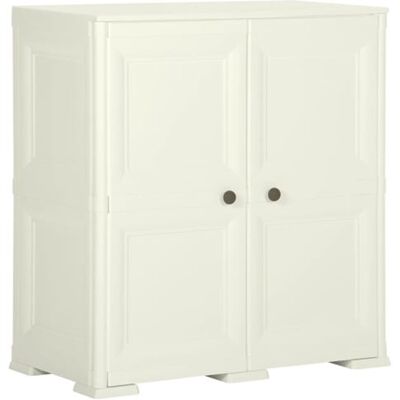 Non communiqué Armoire plastique 79x43x85,5 cm design bois glace à la vanille Crème - Publicité Non communiqué Armoire plastique 79x43x85,5 cm design bois glace à la vanille Crème - Publicité