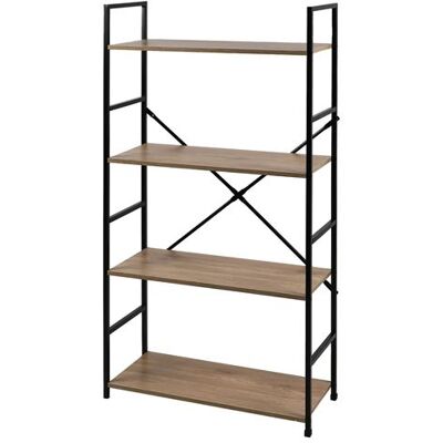 Non communiqué Toilinux - Etagère droite Large 4 niveaux Colorado H.48 en Métal et MDF - Beige et Noir - Colorado Beige - Publicité Non communiqué Toilinux - Etagère droite Large 4 niveaux Colorado H.48 en Métal et MDF - Beige et Noir - Colorado Beige - Publicité