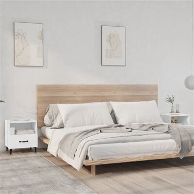 Non communiqué vidaXL Tables de chevet 2 pcs Blanc Bois d'ingénierie812025 Blanc - Publicité Non communiqué vidaXL Tables de chevet 2 pcs Blanc Bois d'ingénierie812025 Blanc - Publicité