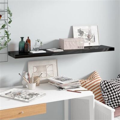 Non communiqué vidaXL Wandschap zwevend 120x23,5x3,8 cm MDF hoogglans zwart323778 Noir - Publicité Non communiqué vidaXL Wandschap zwevend 120x23,5x3,8 cm MDF hoogglans zwart323778 Noir - Publicité