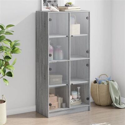 Non communiqué Buffet haut avec portes gris sonoma 68x37x142cm bois ingénierie Gris - Publicité Non communiqué Buffet haut avec portes gris sonoma 68x37x142cm bois ingénierie Gris - Publicité