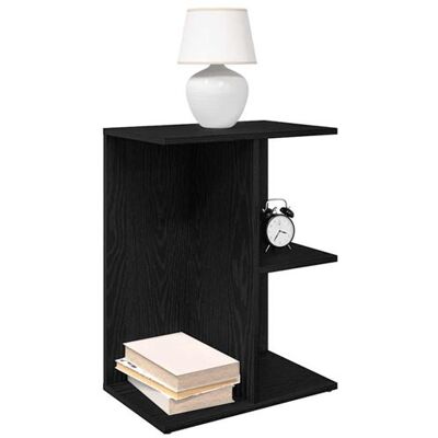 Non communiqué Table de chevet chêne noir 46,5x29x61 cm bois d'ingénierie Noir - Publicité Non communiqué Table de chevet chêne noir 46,5x29x61 cm bois d'ingénierie Noir - Publicité