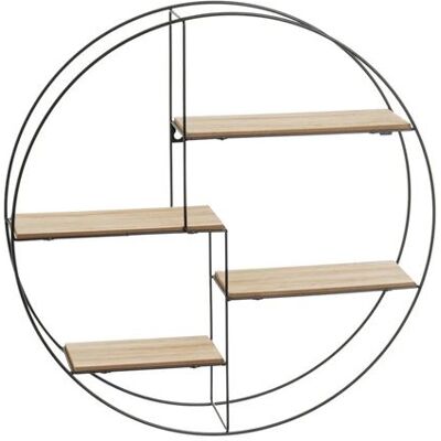 Non communiqué Meuble étagère avec 4 tablettes en bois coloris naturel et métal noir - Longueur 50 x Profondeur 10 x Hauteur 50 cm- JUANIO - Bois - Publicité Non communiqué Meuble étagère avec 4 tablettes en bois coloris naturel et métal noir - Longueur 50 x Profondeur 10 x Hauteur 50 cm- JUANIO - Bois - Publicité