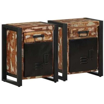 Non communiqué vidaXL Tables de chevet 2 pcs multicolore bois massif de manguier brut, armoire de chevet, armoire de lit, table d'appoint 4013562 Marron - Publicité Non communiqué vidaXL Tables de chevet 2 pcs multicolore bois massif de manguier brut, armoire de chevet, armoire de lit, table d'appoint 4013562 Marron - Publicité