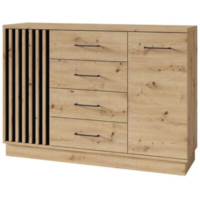 Non communiqué MonMobilierDesign ARTIZ Commode en bois avec 2 portes et 4 tiroirs moderne design - Publicité Non communiqué MonMobilierDesign ARTIZ Commode en bois avec 2 portes et 4 tiroirs moderne design - Publicité