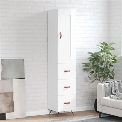 Non communiqué vidaXL Buffet haut Blanc brillant 34,5x34x180 cm Bois d'ingénierie 3200171 Blanc - Publicité Non communiqué vidaXL Buffet haut Blanc brillant 34,5x34x180 cm Bois d'ingénierie 3200171 Blanc - Publicité