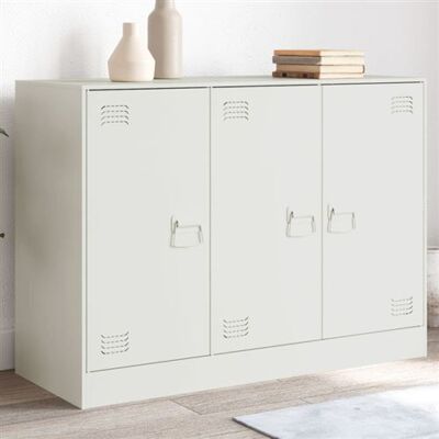 Non communiqué Buffet blanc 99x39x73 cm acier Blanc - Publicité Non communiqué Buffet blanc 99x39x73 cm acier Blanc - Publicité
