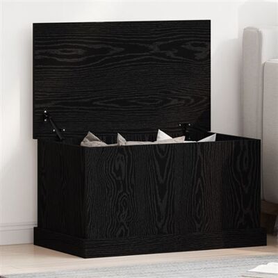 vidaXL Boîte de Rangement Noire - Design Moderne, Bois Massif, Fini Mat - Boîte de Rangement - Publicité vidaXL Boîte de Rangement Noire - Design Moderne, Bois Massif, Fini Mat - Boîte de Rangement - Publicité