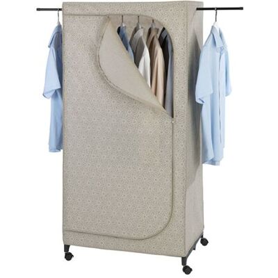 Wenko - Armoire penderie tissu Balance - L. 75 x H. 160 cm - Taupe - Balance Taupe - Publicité Wenko - Armoire penderie tissu Balance - L. 75 x H. 160 cm - Taupe - Balance Taupe - Publicité
