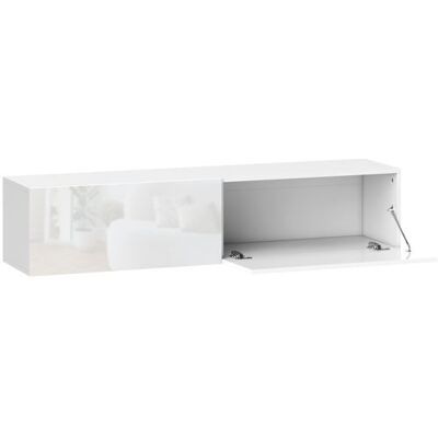 Non communiqué Meuble TV suspendu meuble TV flottant design façade blanc laqué 2 portes Blanc - Publicité Non communiqué Meuble TV suspendu meuble TV flottant design façade blanc laqué 2 portes Blanc - Publicité