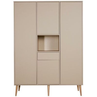 Non communiqué Armoire 4 portes 1 niche bois laqué taupe et hêtre clair Cosy - Publicité Non communiqué Armoire 4 portes 1 niche bois laqué taupe et hêtre clair Cosy - Publicité