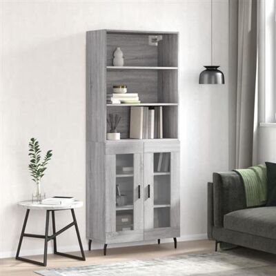 Non communiqué vidaXL Buffet haut Sonoma gris 69,5x34x180 cm Bois d'ingénierie 3189339 Gris - Publicité Non communiqué vidaXL Buffet haut Sonoma gris 69,5x34x180 cm Bois d'ingénierie 3189339 Gris - Publicité