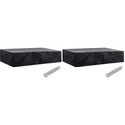 Non communiqué Housses de chaise de jardin 8 œillets 2 pcs 218 x 77 x 55 cm Noir - Publicité Non communiqué Housses de chaise de jardin 8 œillets 2 pcs 218 x 77 x 55 cm Noir - Publicité