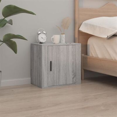 Non communiqué Table de chevet murale Sonoma gris 50x30x47 cm Gris - Publicité Non communiqué Table de chevet murale Sonoma gris 50x30x47 cm Gris - Publicité