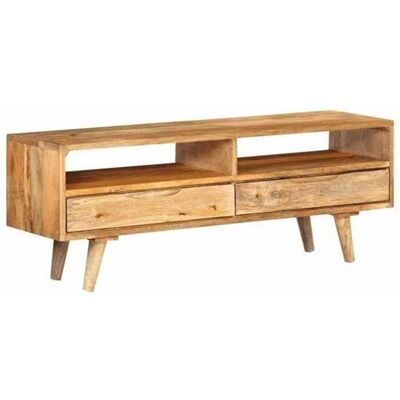 Non communiqué vidaXL Meuble TV 110x30x41 cm bois massif de manguier, support TV, armoire média, armoire HiFi, unité TV, unité média, 352783 Marron - Publicité Non communiqué vidaXL Meuble TV 110x30x41 cm bois massif de manguier, support TV, armoire média, armoire HiFi, unité TV, unité média, 352783 Marron - Publicité