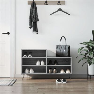 Armoire à chaussures Sonoma gris vidaXL - Rangement à chaussures - Publicité Armoire à chaussures Sonoma gris vidaXL - Rangement à chaussures - Publicité