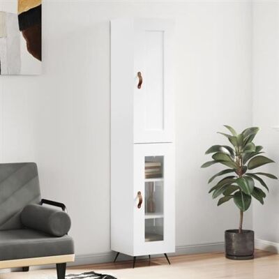 Non communiqué vidaXL Buffet haut Blanc brillant 34,5x34x180 cm Bois d'ingénierie 3200363 Blanc - Publicité Non communiqué vidaXL Buffet haut Blanc brillant 34,5x34x180 cm Bois d'ingénierie 3200363 Blanc - Publicité