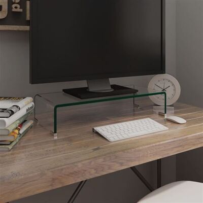 Support TV/Moniteur vidaXL - Verre Trempé, 60x25x11 cm - Publicité Support TV/Moniteur vidaXL - Verre Trempé, 60x25x11 cm - Publicité