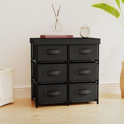 Non communiqué vidaXL Armoire de rangement avec 6 tiroirs 55x29x55 cm Noir Acier 337257 Noir - Publicité Non communiqué vidaXL Armoire de rangement avec 6 tiroirs 55x29x55 cm Noir Acier 337257 Noir - Publicité
