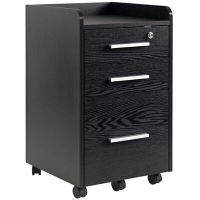 Non communiqué Caisson de bureau rangement bureau sur roulettes 3 tiroirs 1 verrouillable 1 trieur dossiers effet bois noir Noir - Publicité Non communiqué Caisson de bureau rangement bureau sur roulettes 3 tiroirs 1 verrouillable 1 trieur dossiers effet bois noir Noir - Publicité