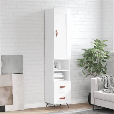 Non communiqué vidaXL Buffet haut Blanc brillant 34,5x34x180 cm Bois d'ingénierie 3200235 Blanc - Publicité Non communiqué vidaXL Buffet haut Blanc brillant 34,5x34x180 cm Bois d'ingénierie 3200235 Blanc - Publicité