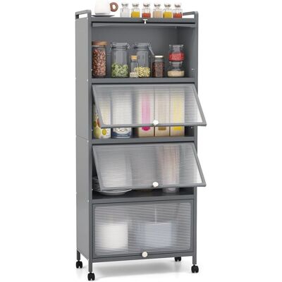 Non communiqué Giantex Étagère Cuisine 5 Niveaux, Armoire de Cuisine, 60 x 32 x 154 cm, Gris Gris - Publicité Non communiqué Giantex Étagère Cuisine 5 Niveaux, Armoire de Cuisine, 60 x 32 x 154 cm, Gris Gris - Publicité