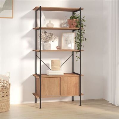 Non communiqué Étagère à 5 niveaux armoire 80x40x163cm Acier bois d ingénierie Marron clair et noir - Publicité Non communiqué Étagère à 5 niveaux armoire 80x40x163cm Acier bois d ingénierie Marron clair et noir - Publicité