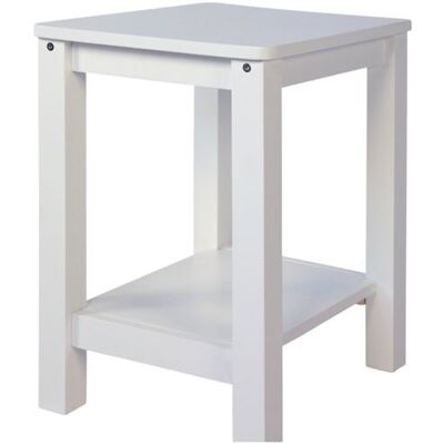Non communiqué Table de chevet en bois blanc Blanc - Publicité Non communiqué Table de chevet en bois blanc Blanc - Publicité
