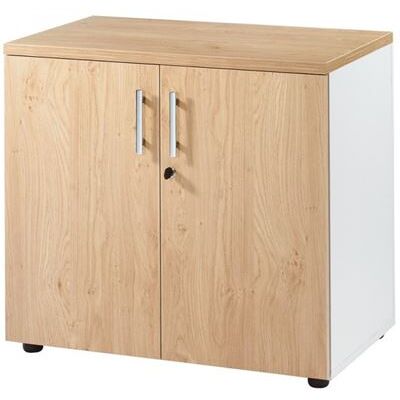 Simmob - INEO - Blanc - Chêne clair - Armoire de rangement - Publicité Simmob - INEO - Blanc - Chêne clair - Armoire de rangement - Publicité