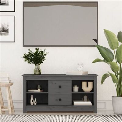 Meuble TV en Pin Massif vidaXL - Rangement Rustique Moderne - Publicité Meuble TV en Pin Massif vidaXL - Rangement Rustique Moderne - Publicité