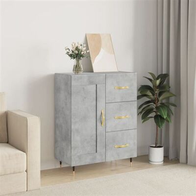 Non communiqué Buffet gris béton 69,5x34x90 cm bois d ingénierie Gris - Publicité Non communiqué Buffet gris béton 69,5x34x90 cm bois d ingénierie Gris - Publicité