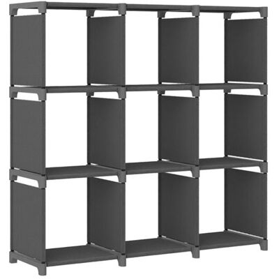 Non communiqué Étagère d affichage 9 cubes Gris 103x30x107,5 cm Tissu Gris - Publicité Non communiqué Étagère d affichage 9 cubes Gris 103x30x107,5 cm Tissu Gris - Publicité