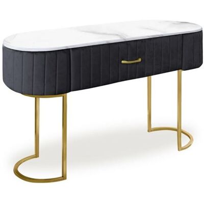 Non communiqué Coiffeuse Design 1 Tiroir "Lomape" 120cm Noir Noir - Publicité Non communiqué Coiffeuse Design 1 Tiroir "Lomape" 120cm Noir Noir - Publicité