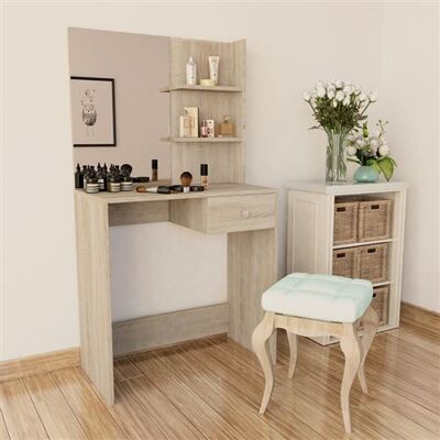 vidaXL Coiffeuse Bois d’ingénierie 75x40x141 cm Chêne244862 Brun - Publicité vidaXL Coiffeuse Bois d’ingénierie 75x40x141 cm Chêne244862 Brun - Publicité