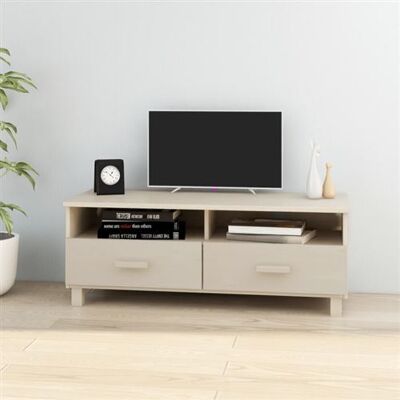 Non communiqué Meuble TV HAMAR Marron miel 106x40x40 cm Bois massif de pin Brun - Publicité Non communiqué Meuble TV HAMAR Marron miel 106x40x40 cm Bois massif de pin Brun - Publicité