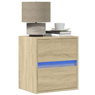 Non communiqué Table de chevet murale avec lumières LED chêne sonoma chêne - Publicité Non communiqué Table de chevet murale avec lumières LED chêne sonoma chêne - Publicité