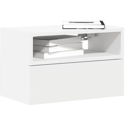 Non communiqué Tables de chevet murales 2 pcs blanc 45x26x28,5 cm Blanc - Publicité Non communiqué Tables de chevet murales 2 pcs blanc 45x26x28,5 cm Blanc - Publicité