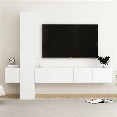 Non communiqué vidaXL 5-delige Tv-meubelset bewerkt hout wit3078655 Blanc - Publicité Non communiqué vidaXL 5-delige Tv-meubelset bewerkt hout wit3078655 Blanc - Publicité