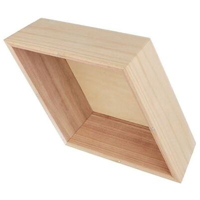 Artemio Etagère en bois losange x 3 - 34,5 x 20 x 10,5 cm Beige - Publicité Artemio Etagère en bois losange x 3 - 34,5 x 20 x 10,5 cm Beige - Publicité