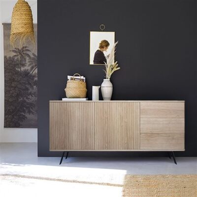 Non communiqué Buffet PIROTAIS chêne massif 2 portes 3 tiroirs - 185L x 48P chêne - Publicité Non communiqué Buffet PIROTAIS chêne massif 2 portes 3 tiroirs - 185L x 48P chêne - Publicité