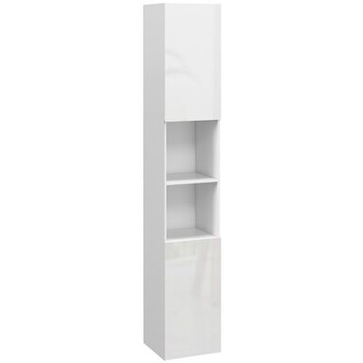 Non communiqué Meuble colonne rangement salle de bain style contemporain façade laquée 2 portes étagères 2 niches blanc Blanc - Publicité Non communiqué Meuble colonne rangement salle de bain style contemporain façade laquée 2 portes étagères 2 niches blanc Blanc - Publicité
