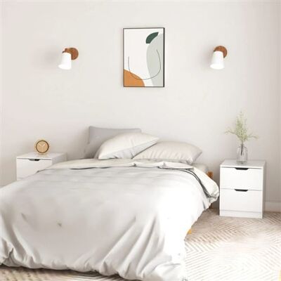 Non communiqué vidaXL Tables de chevet 2pcs Blanc brillant 40x40x50cm bois ingénierie326736 Blanc - Publicité Non communiqué vidaXL Tables de chevet 2pcs Blanc brillant 40x40x50cm bois ingénierie326736 Blanc - Publicité