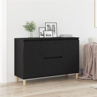 vidaXL Buffet en Chêne Noir - Mobilier de Rangement Moderne - Publicité vidaXL Buffet en Chêne Noir - Mobilier de Rangement Moderne - Publicité