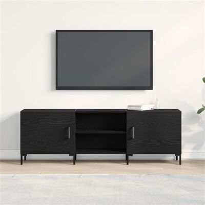 vidaXL Meuble TV en Chêne Noir - Solution de Rangement Moderne - Publicité vidaXL Meuble TV en Chêne Noir - Solution de Rangement Moderne - Publicité