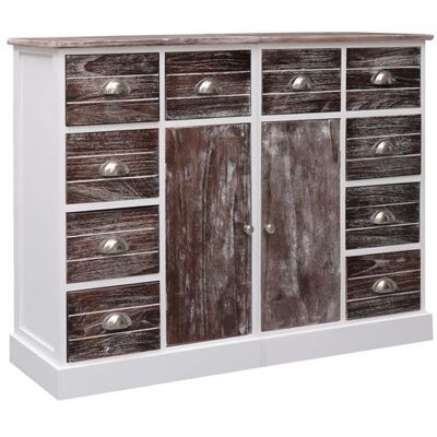 Non communiqué vidaXL Buffet avec 10 tiroirs Marron 113x30x79 cm Bois284174 Brun - Publicité Non communiqué vidaXL Buffet avec 10 tiroirs Marron 113x30x79 cm Bois284174 Brun - Publicité