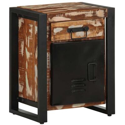 Non communiqué Table de chevet multicolore 40x30x50 cm bois de récupération Multicolore - Publicité Non communiqué Table de chevet multicolore 40x30x50 cm bois de récupération Multicolore - Publicité